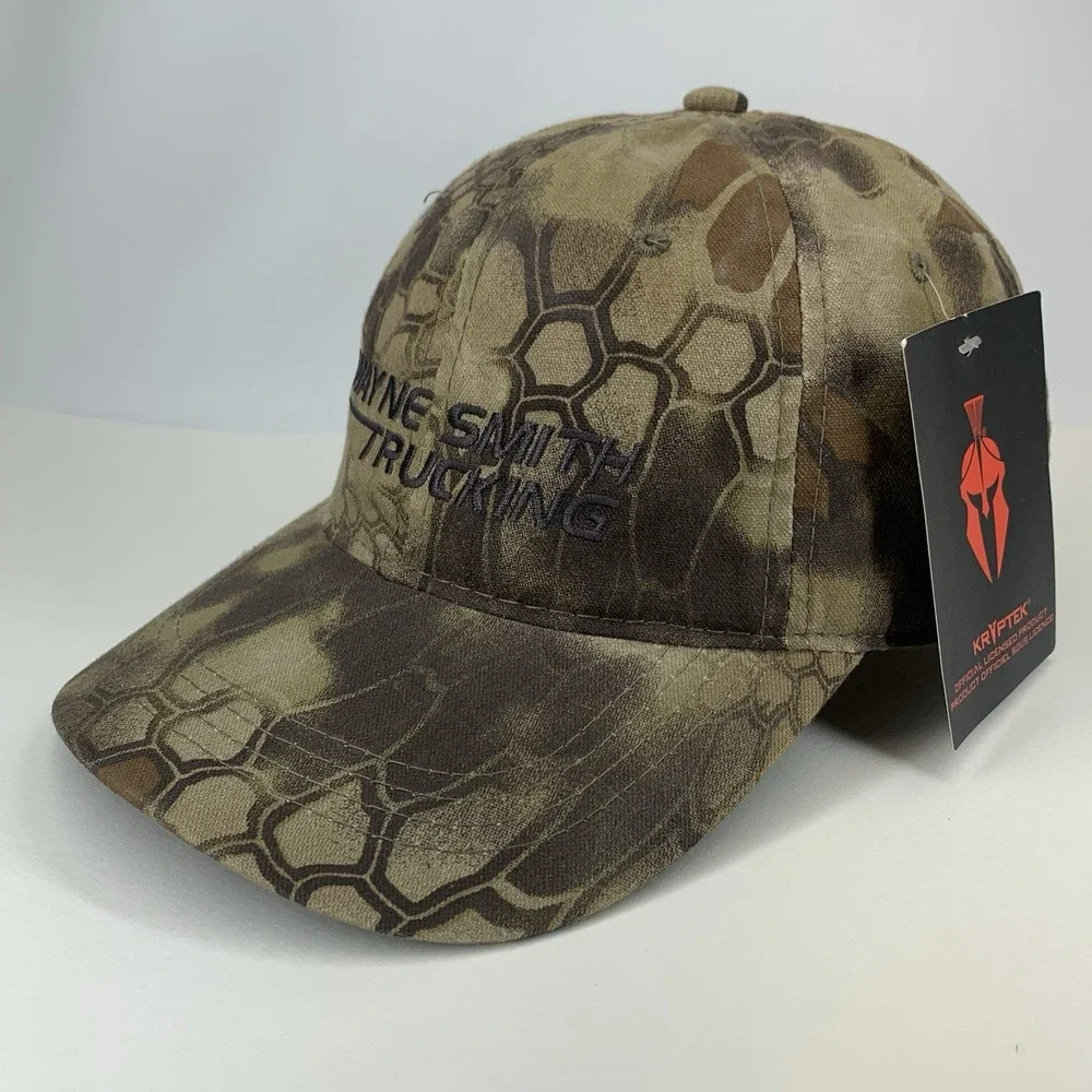 Wayne Smith Trucking Hat Kryptek Camo Strapback Outdoor Cap Baseball Cap w/ Tag